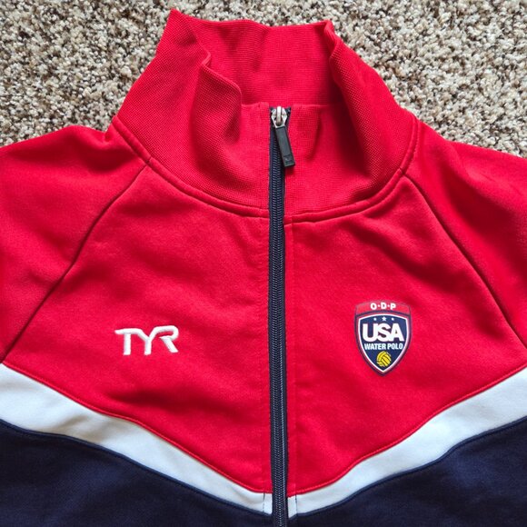 TYR Other - TYR Track Jacket Mens Large USA Water Polo Full Zip Logo Patriotic Swim Logo